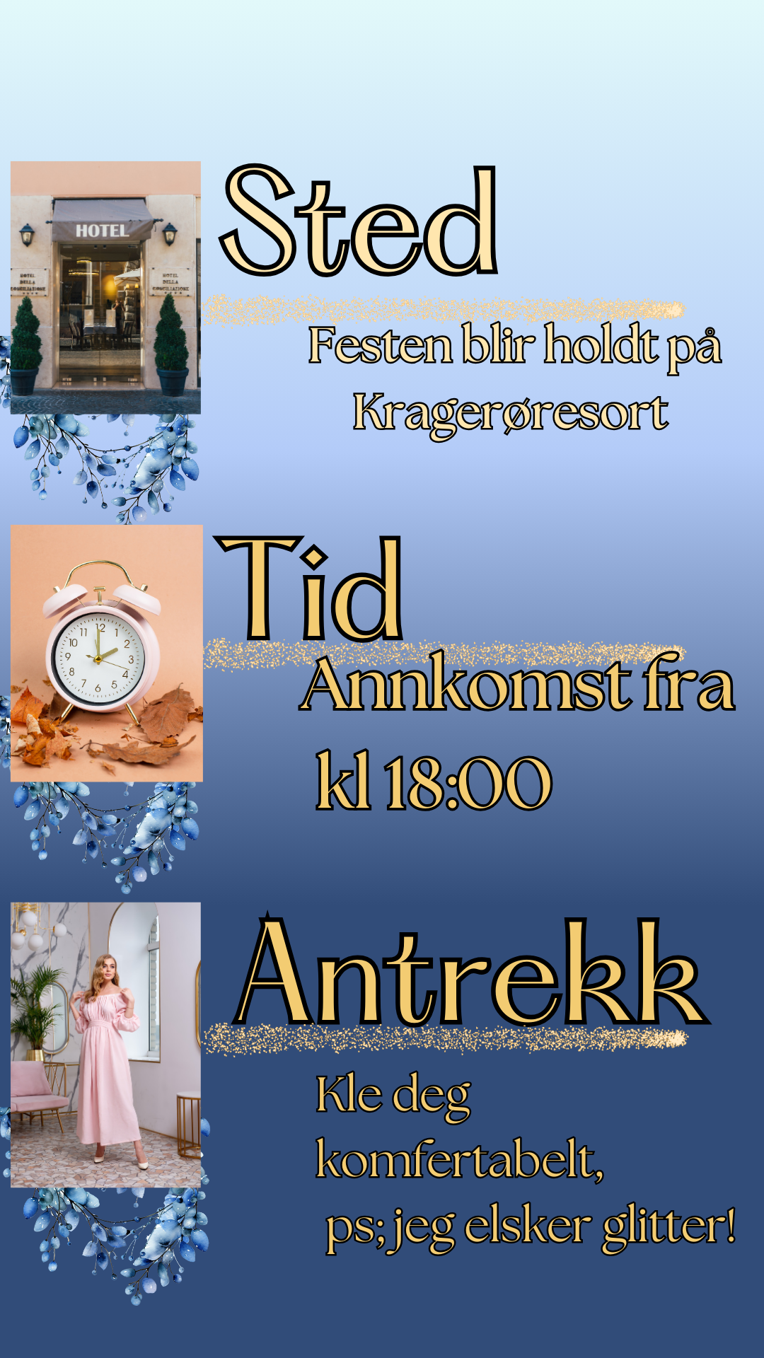 Digital invitasjon til din bursdag. del invitasjonen sømløst på alle medier
