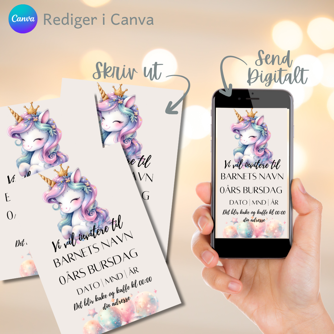 Lag og send invitasjoner digitalt