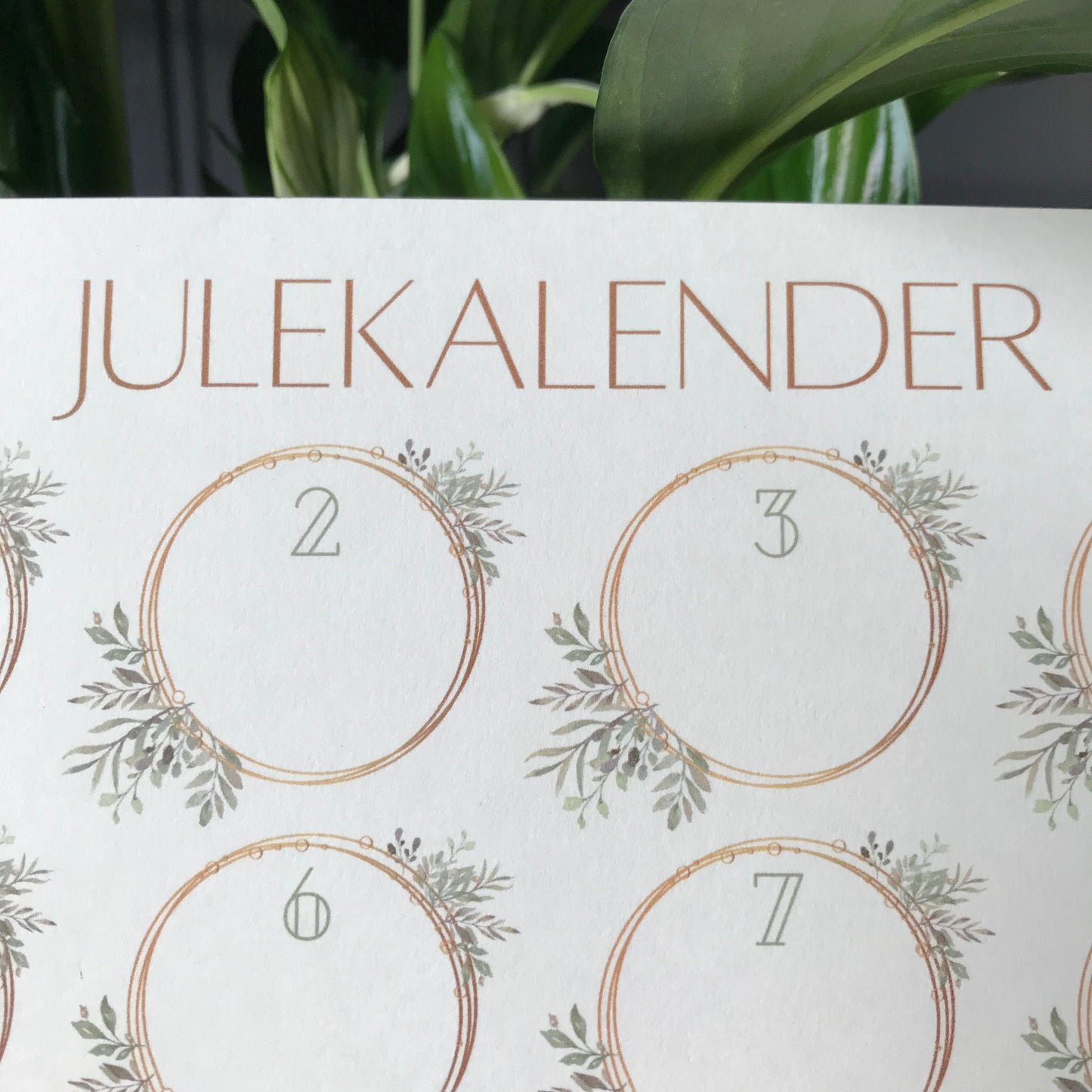 Adventskalender som du skriver ut hjemme. Lager selv