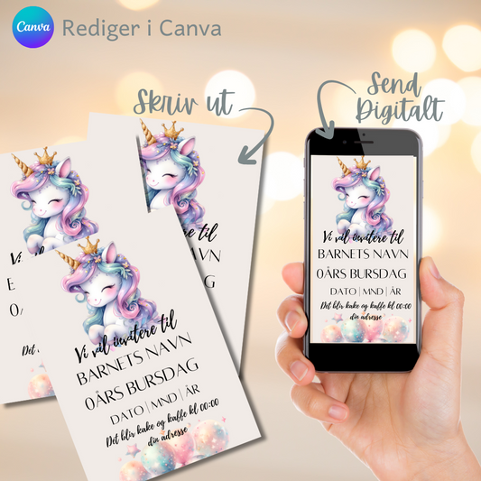 Lag og send invitasjoner digitalt