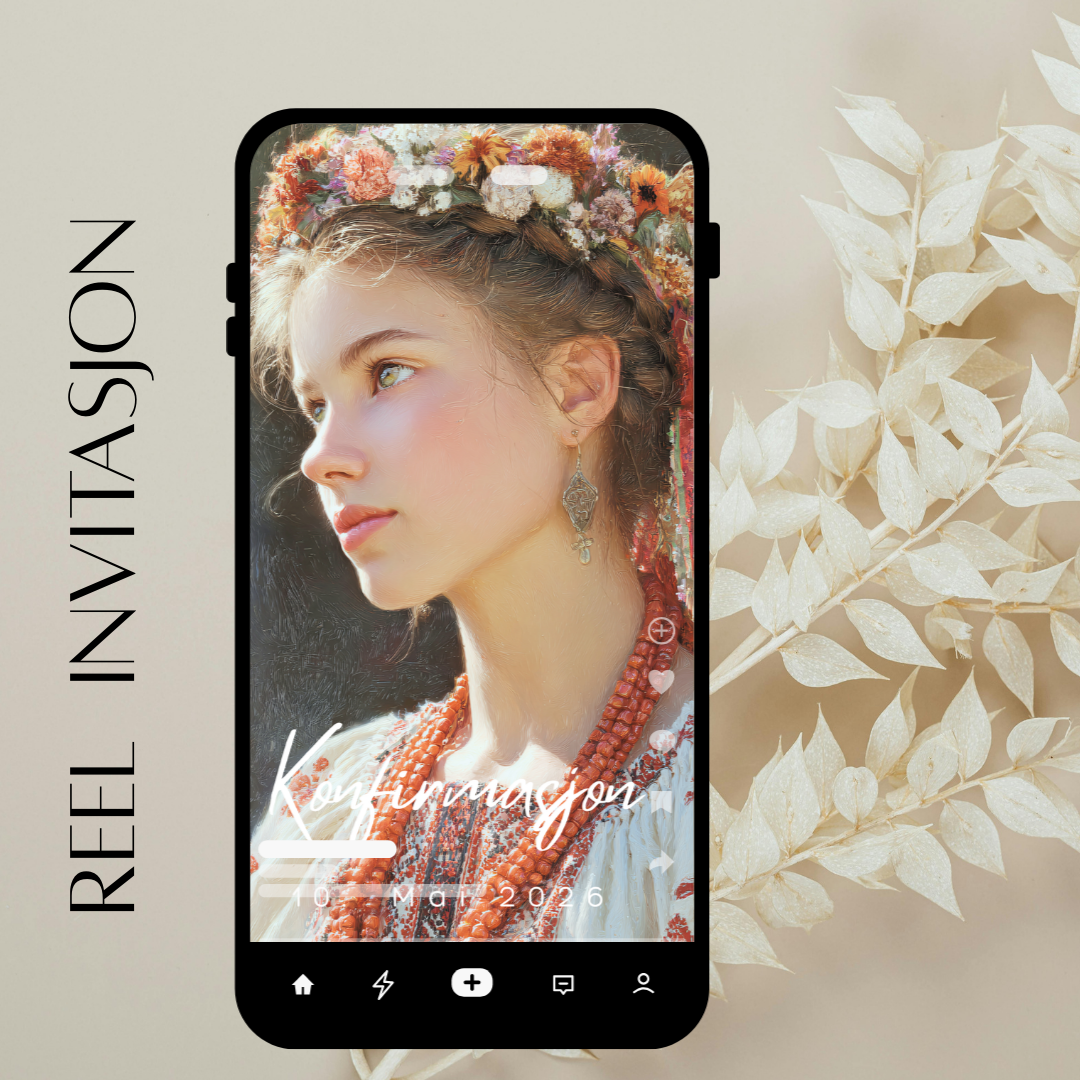 Løft konfirmasjonsinvitasjonen til et nytt nivå med en digital, redigerbar Canva‑mal!
Få umiddelbar tilgang via lenke og tilpass invitasjonen på få minutter. Legg inn egne bilder, endre tekst, farger og skrifttyper – alt i Canva, et gratis og brukervennlig designverktøy.
Last ned invitasjonen som video, digital invitasjon, eleleranimasjon  og del den enkelt på sosiale medier, Messenger, e‑post eller mobil. Perfekt for en moderne, personlig og profesjonell konfirmasjonsinvitasjon som skiller seg ut
