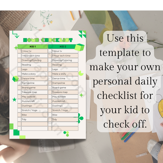 Janelle sin "check list for Kids "