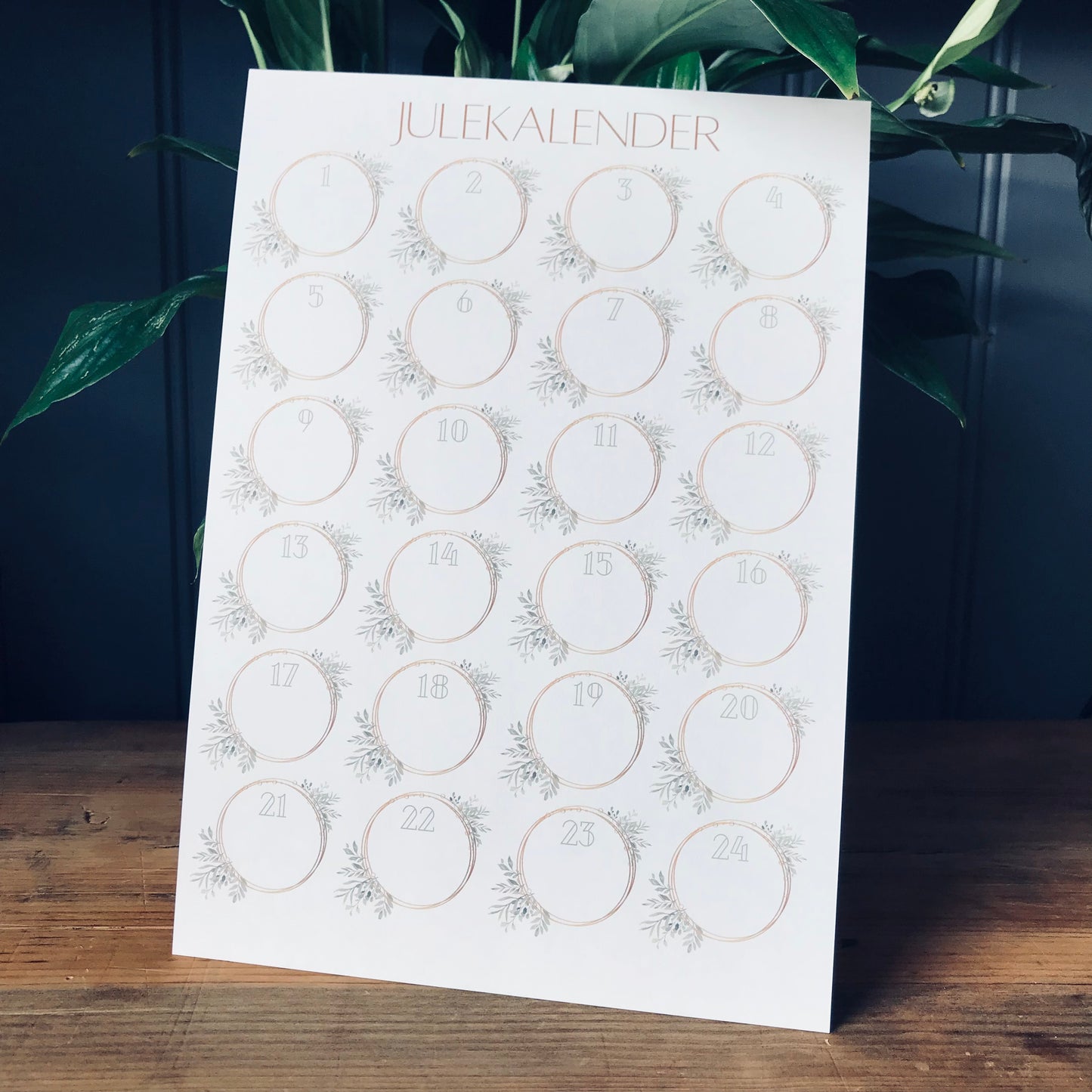 Printable julekalender . Denne skriver du ut hjemme. adventskalender har aldri vært lettere