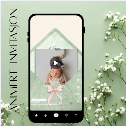 Full kontroll på designet
Tilpass invitasjonen med egne bilder, tekst, farger og skrifttyper&nbsp; alt etter din smak og barnets dåpstema. Du trenger ingen design-erfaring, bare noen få klikk, og du har en personlig dåpsinvitasjon klar til deling.