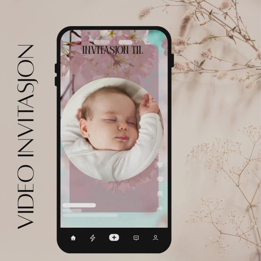 Digital Dåpsinvitasjon, Blomst